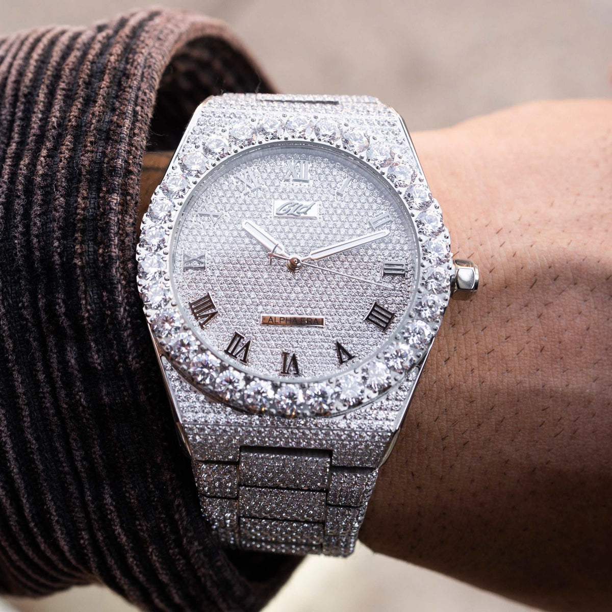 42MM Fully Iced Moissanite Alpha Era® 316