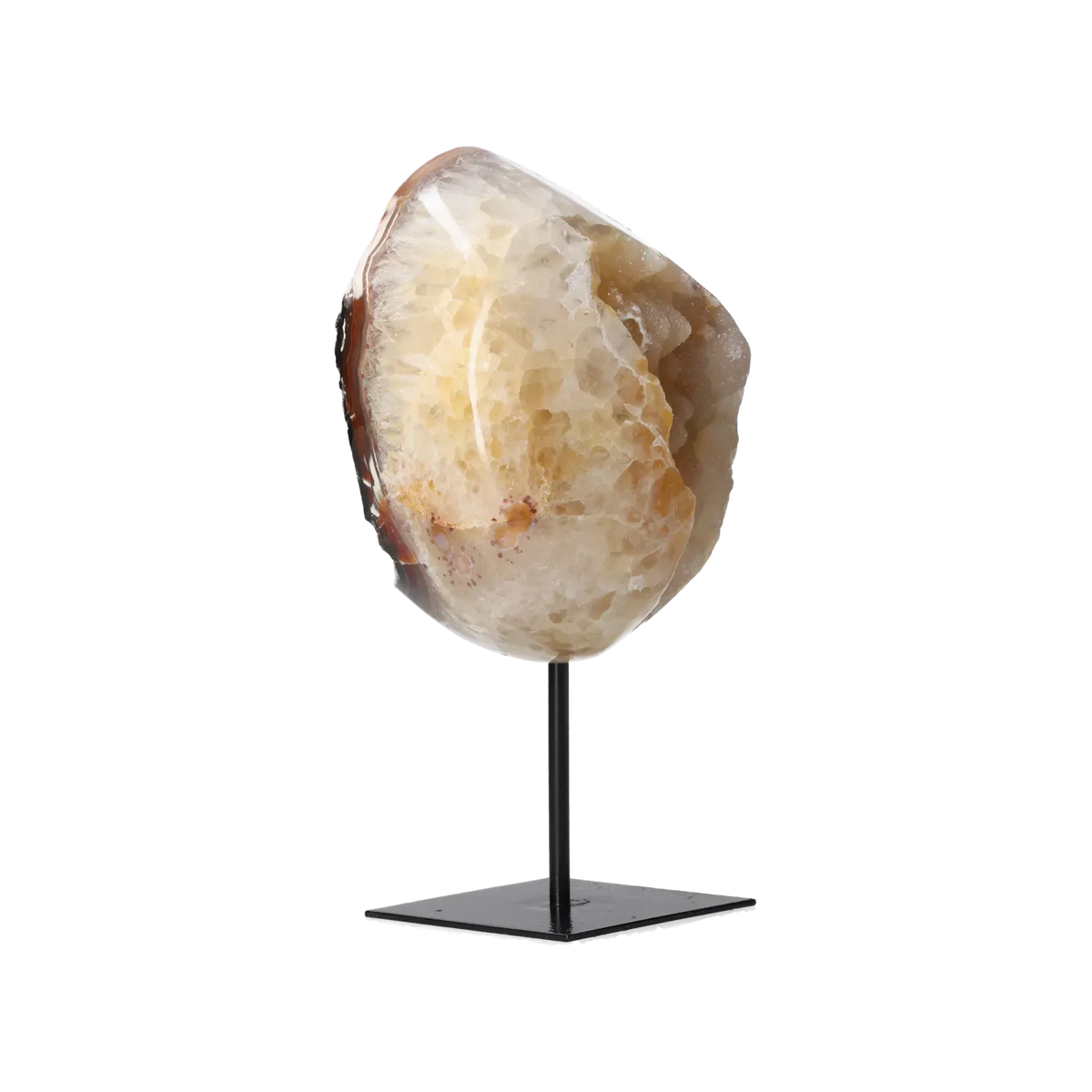 Agate Geode with Quartz on Stand 10000463