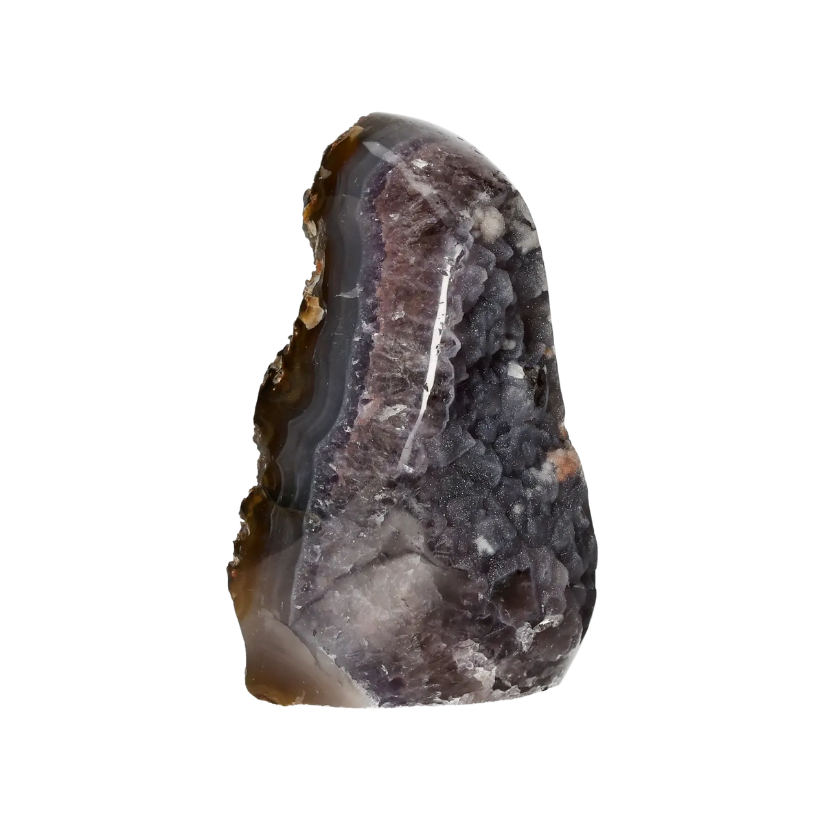 Agate Geode with Amethyst Cut Base 10000374