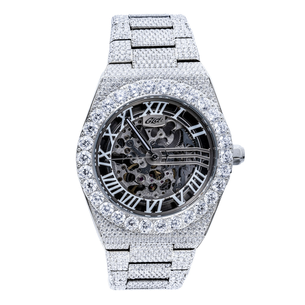 42MM Iced Moissanite Alpha Era® Luminous Skeleton 316