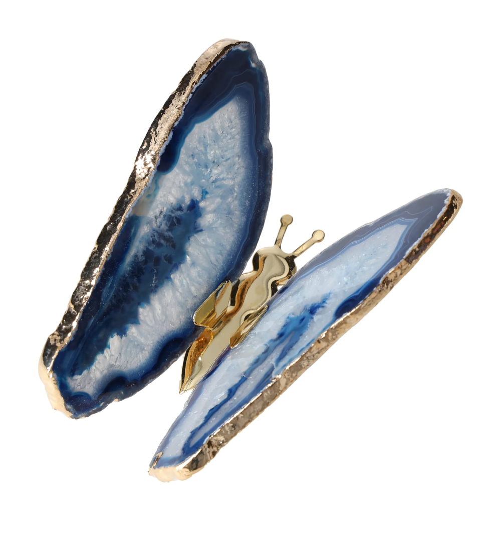 Agate Butterfly With Gold Trim 628846