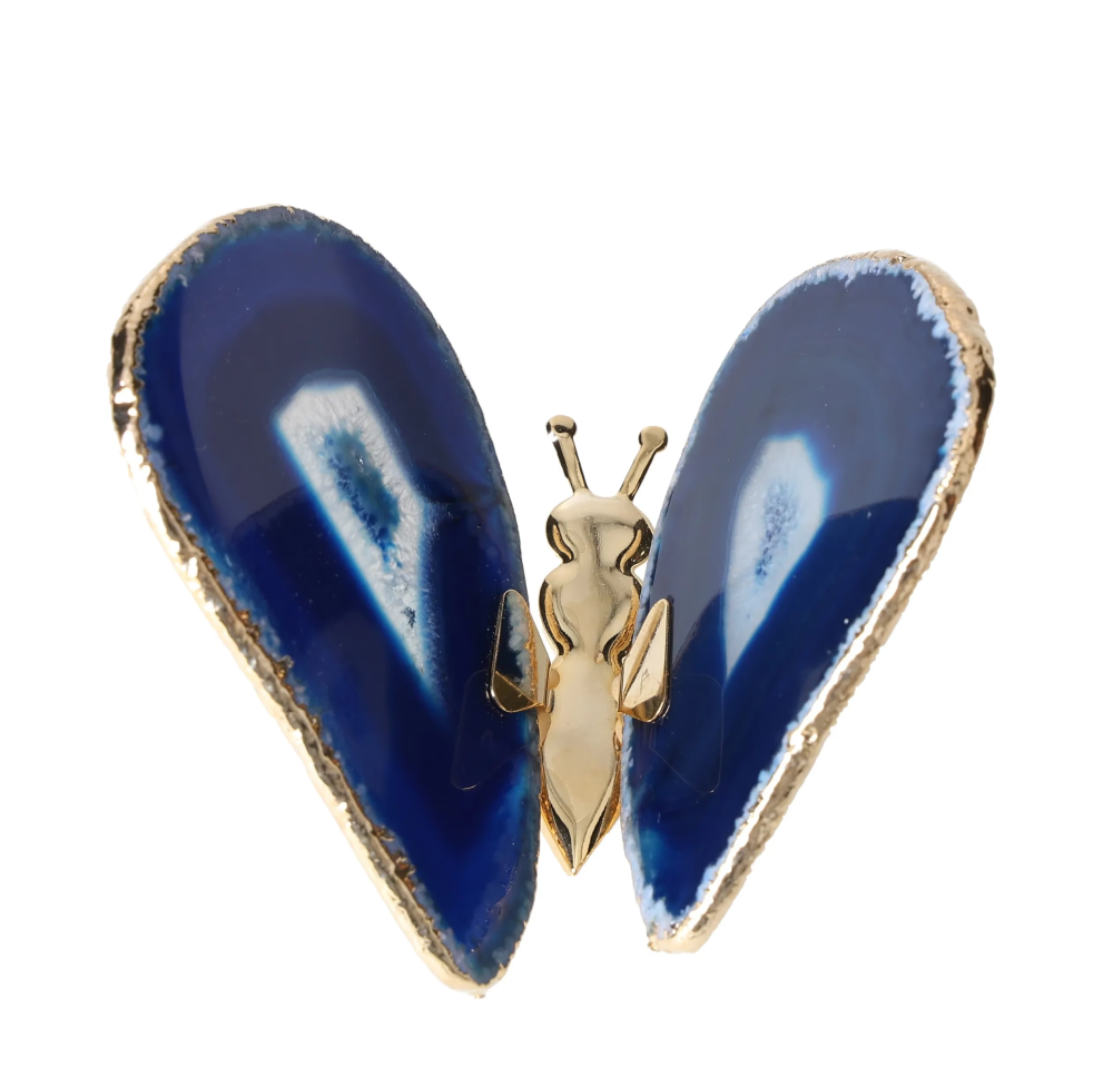 Agate Butterfly With Gold Trim 628853
