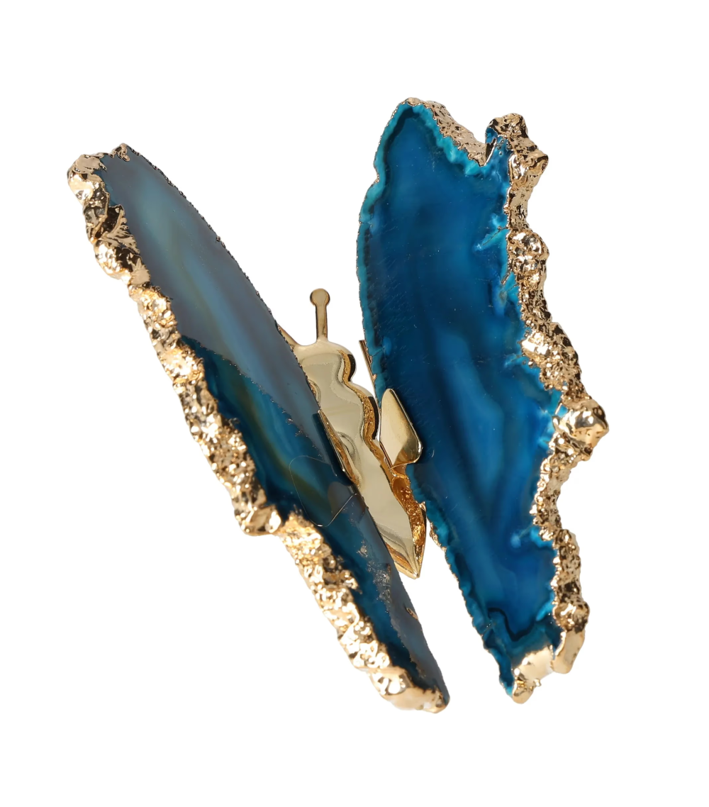 Agate Butterfly With Gold Trim 628921