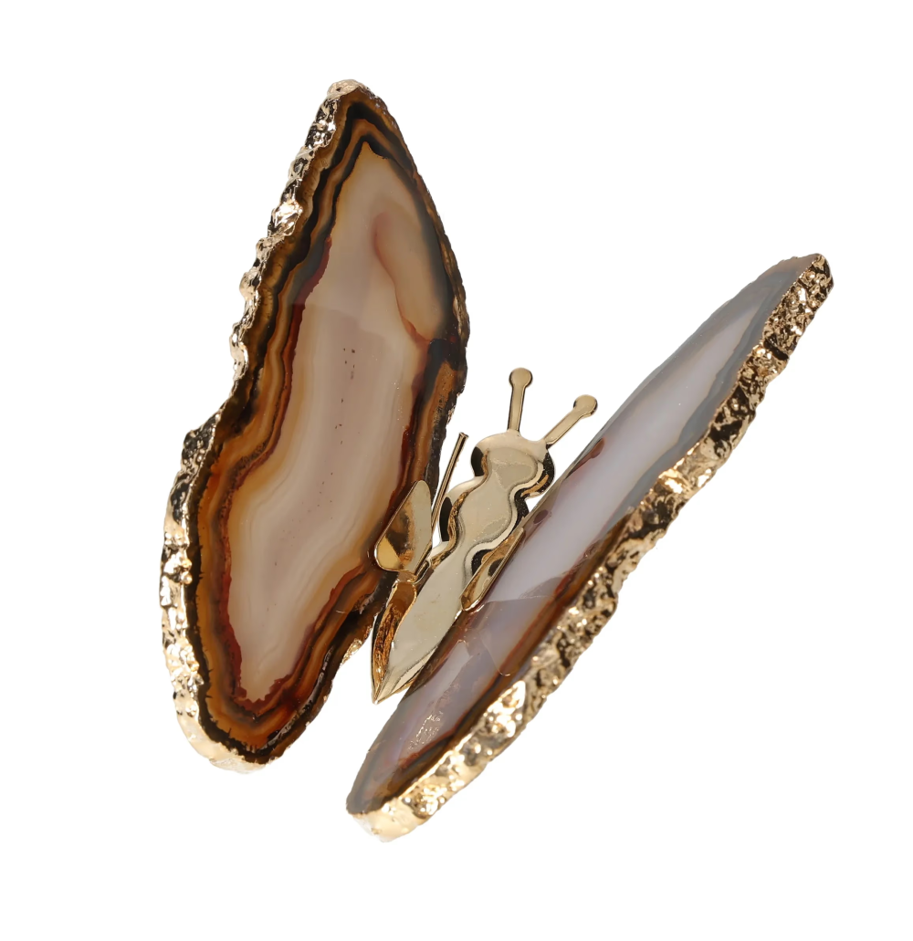 Agate Butterfly With Gold Trim 629041