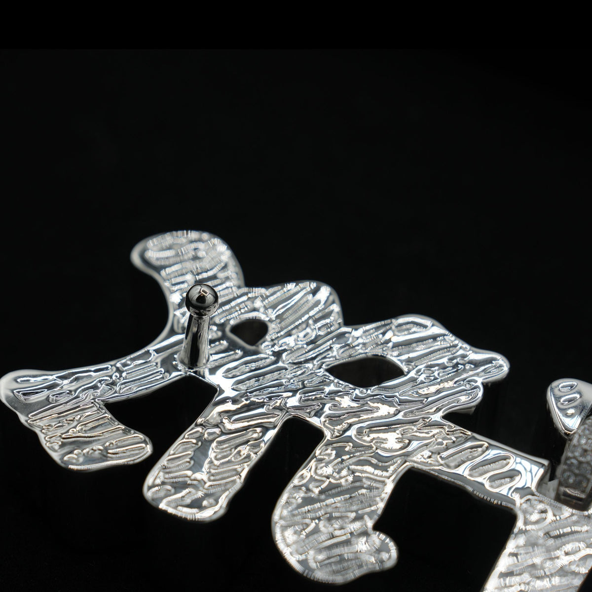 GLD X Bloody Osiris Lab Diamond MFM Belt Buckle Pendant in Solid White Gold