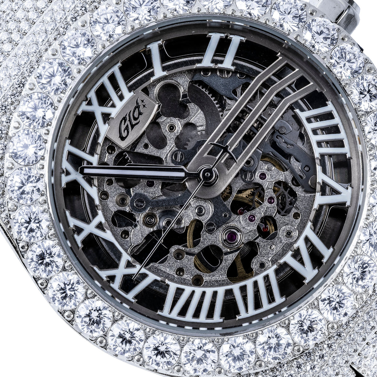 42MM Iced Moissanite Alpha Era® Luminous Skeleton 316