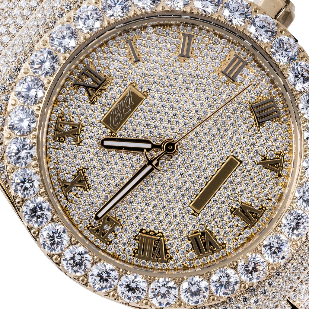 42MM Fully Iced Moissanite Alpha Era® in Gold