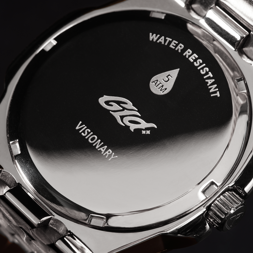 39MM Visionary Iced Pink Stone Band Watch - White Gold
