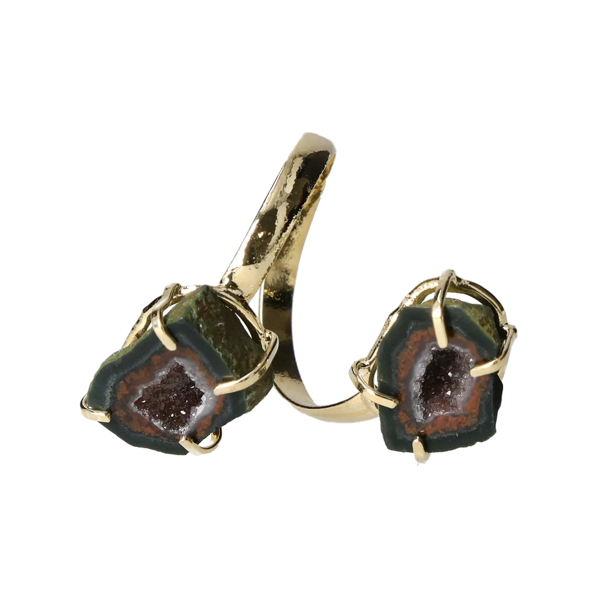 Agate Geode Ring Gold 40000176