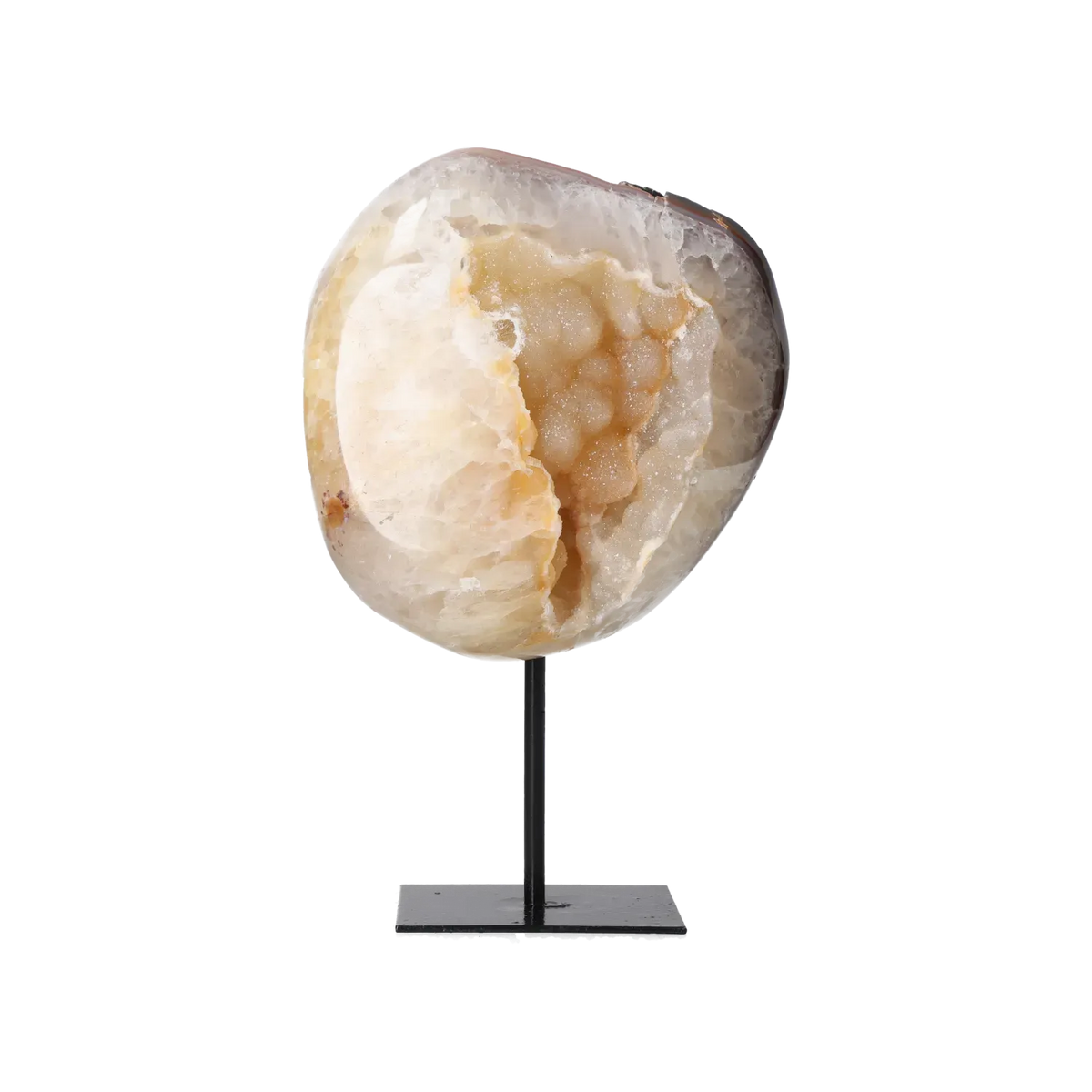 Agate Geode with Quartz on Stand 10000463
