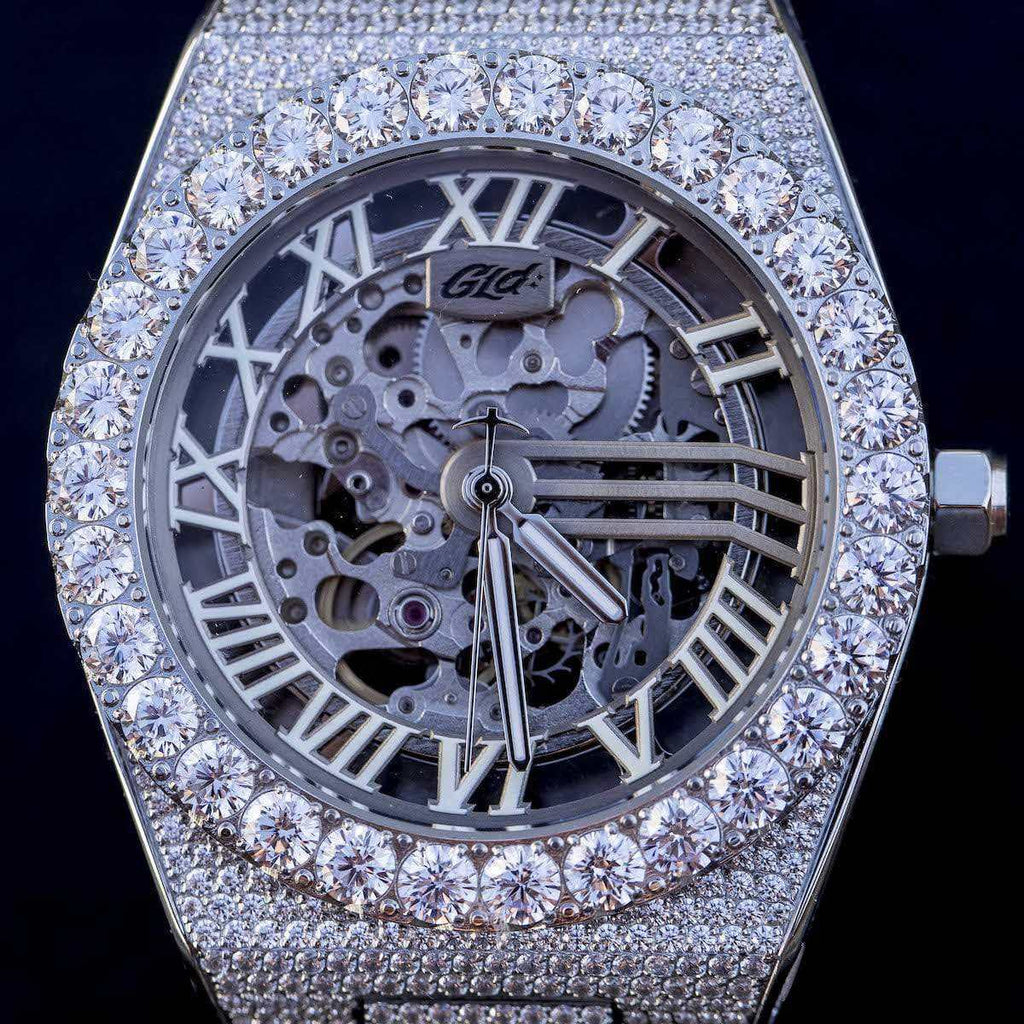 42MM Iced Moissanite Alpha Era® Luminous Skeleton 316